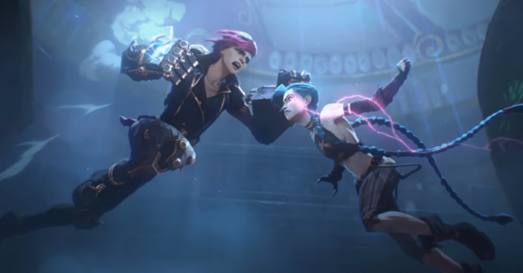 Vi and Jinx fighting in Arcane Season 2