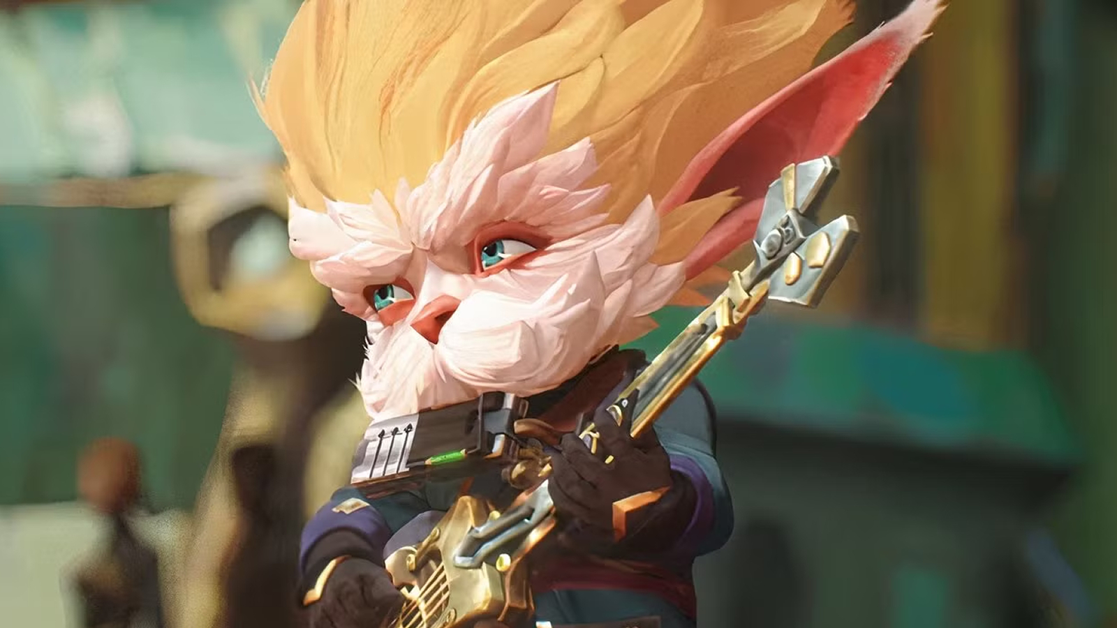 Heimerdinger holding his guitar in Arcane Season 2 Act 3