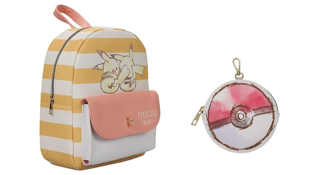 Pikachu Mini Backpack with Poke Ball coin pure