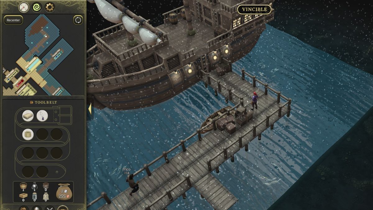 Where to find Captain Shirker's Ship, The Vincible, in Brither Shores