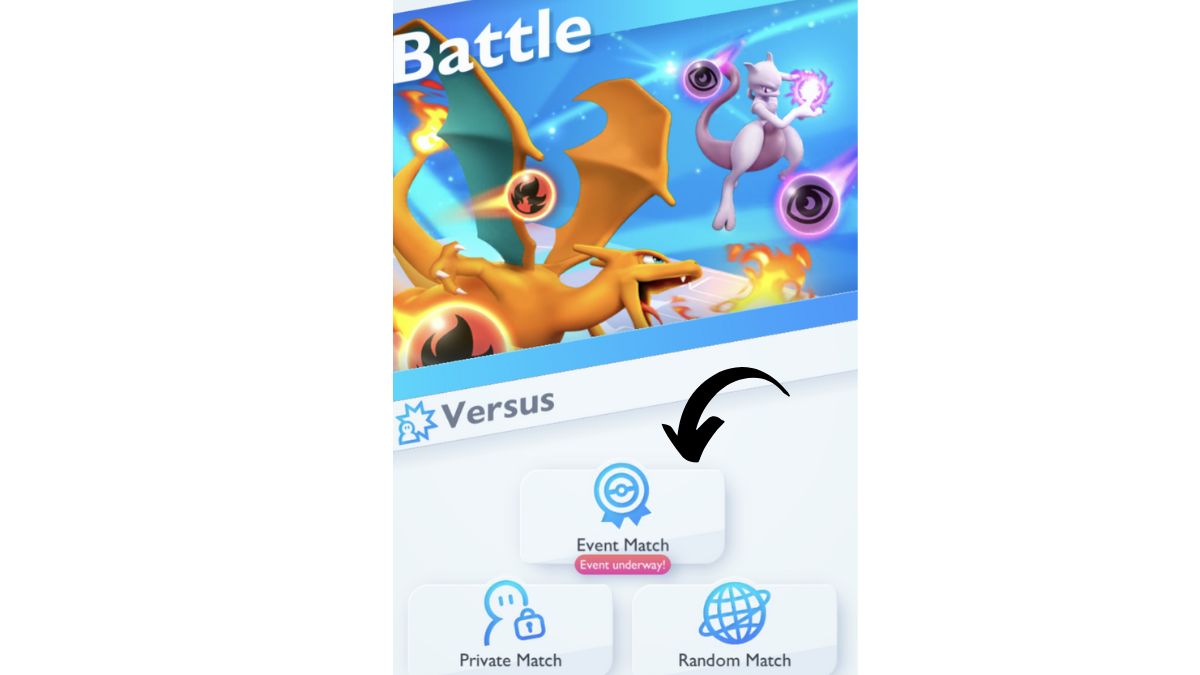 Screenshot from Pokemon TCG Pocket showing the event battle screen