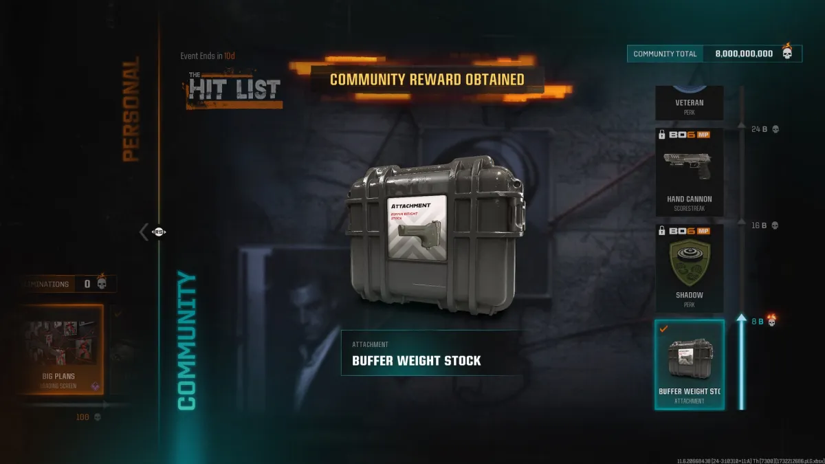 The Buffer Weight Stock in Black Ops 6.