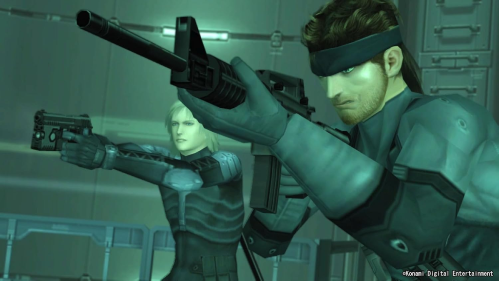 Official Screenshot of Snake and Raiden in the Metal Gear Solid Master Collection Vol. 1