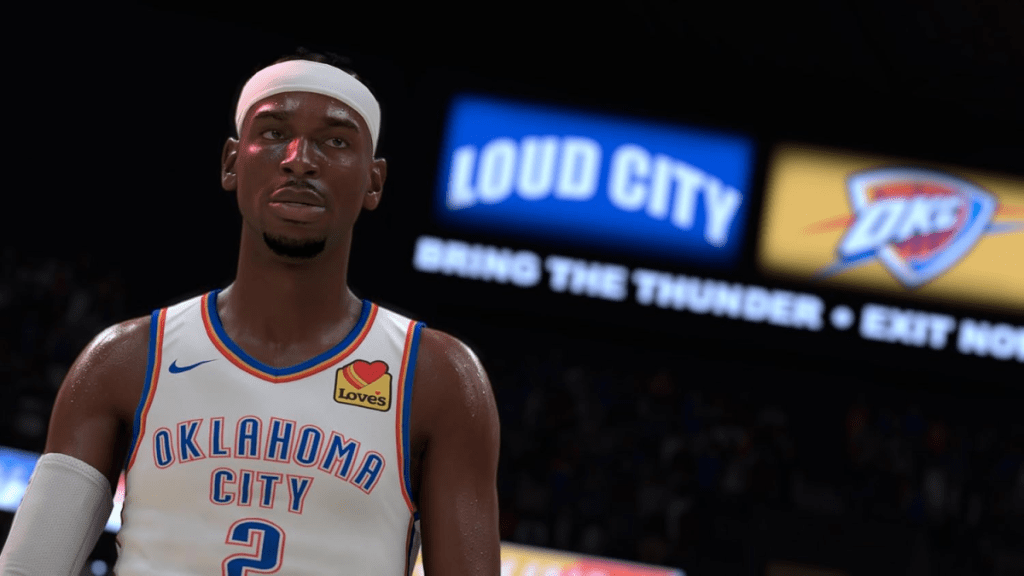 An Oklahoma City player in NBA 2K25