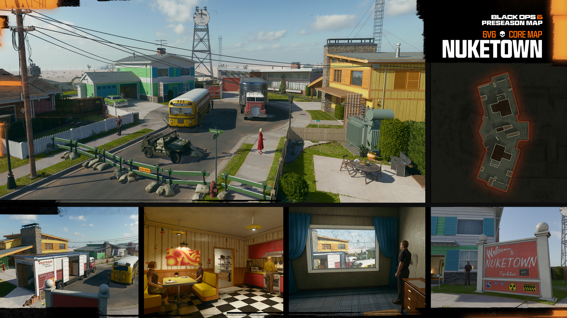 The Nuketown map in Black Ops 6.