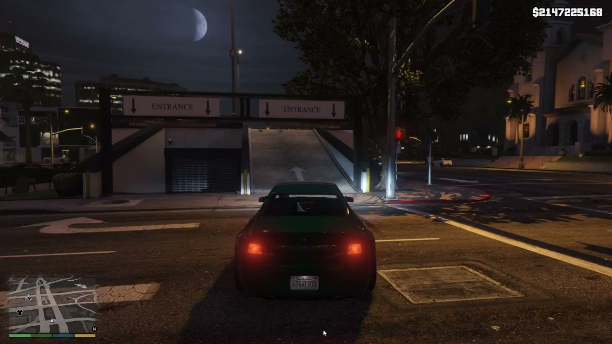 An image showing the player approaching a stunt jump in GTA 5, in a vehicle.