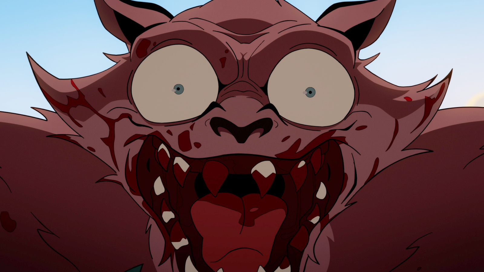 Weasel with bloody fangs in Creature Commandos Season 1, Episode 3