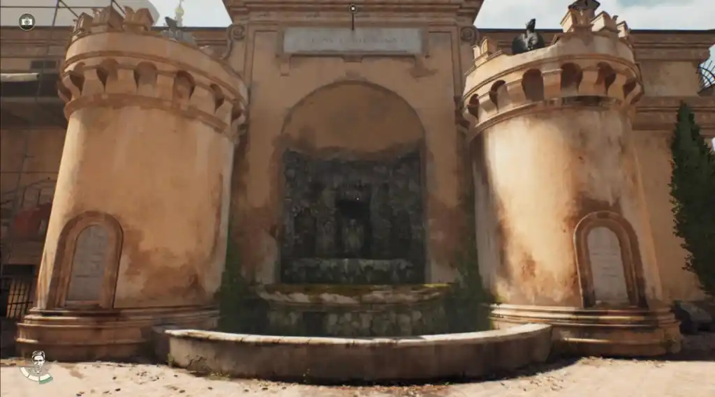 The entrance to the Fountain of Confession Puzzle in Indiana Jones and the Great Circle