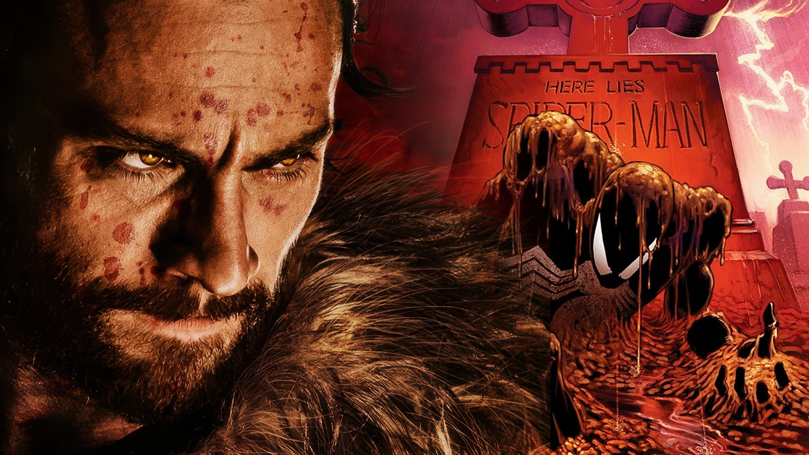 A custom header featuring key art for Kraven the Hunter and cover art for Spider-Man: Kraven's Last Hunt