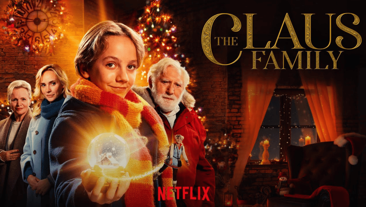 The Claus Family poster as part of an article about best christmas movies on Netflix.