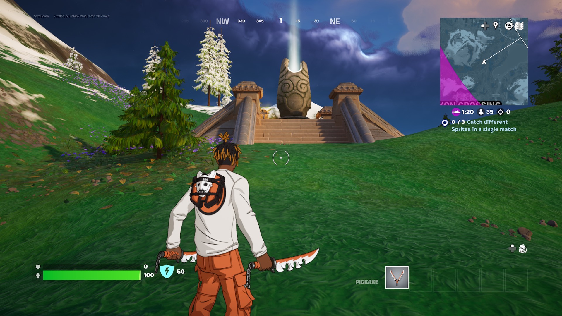 A Sprite Shrine in Fortnite Chapter 6.