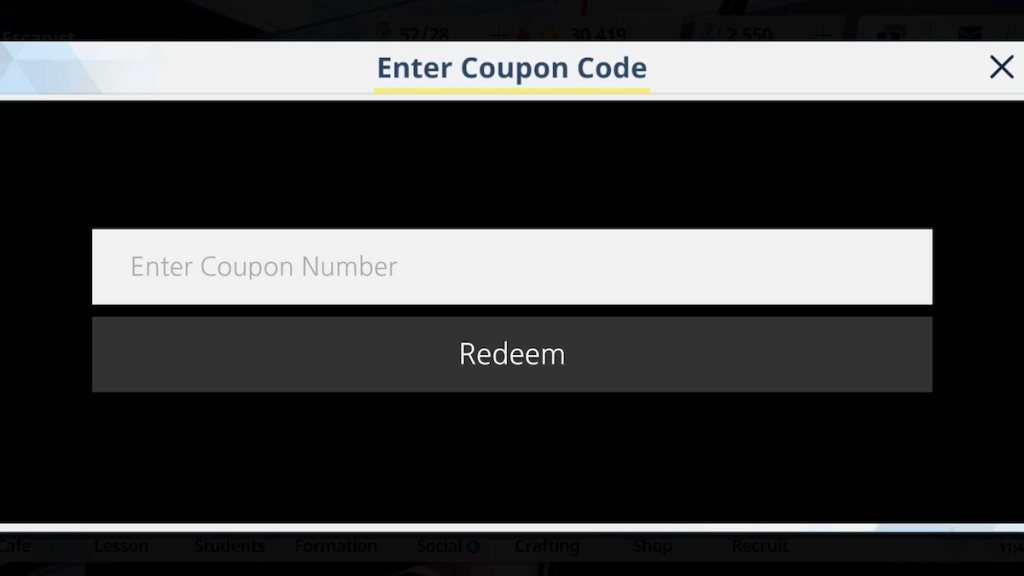 How to redeem Blue Archive codes step 4