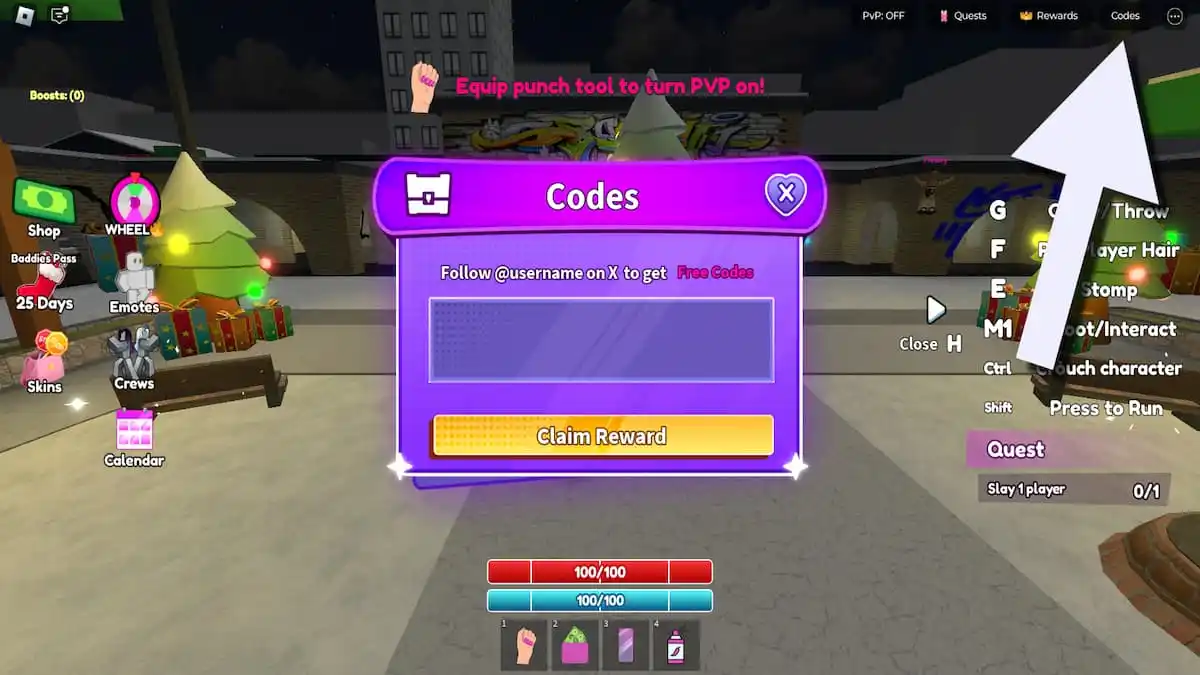 How to redeem Baddies codes. 