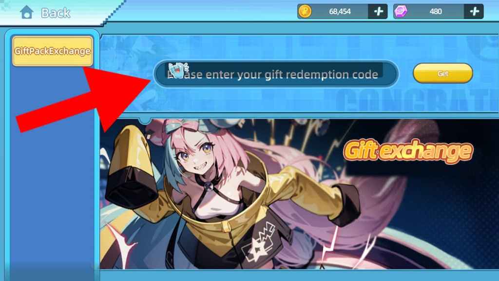 Screenshot of the Pocket Battle code redemption section. 