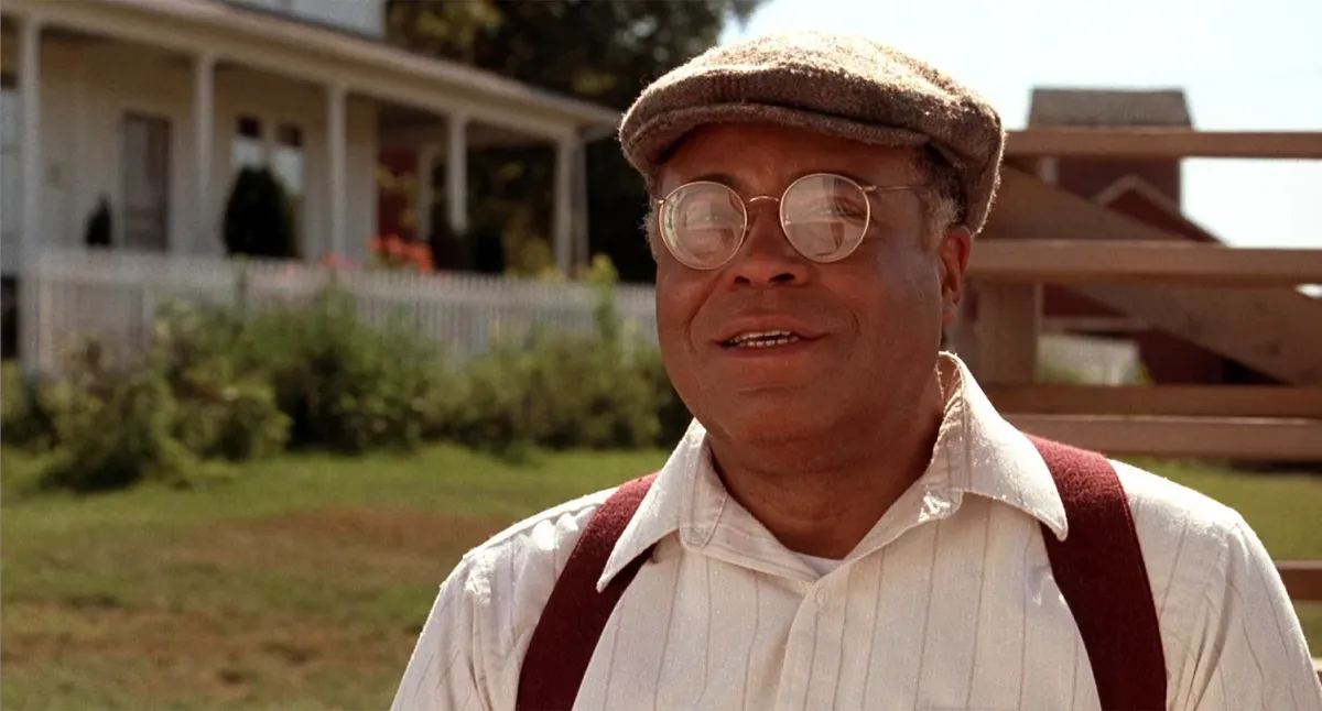 James Earl Jones in Field of Dreams as part of an article about celebrity deaths.