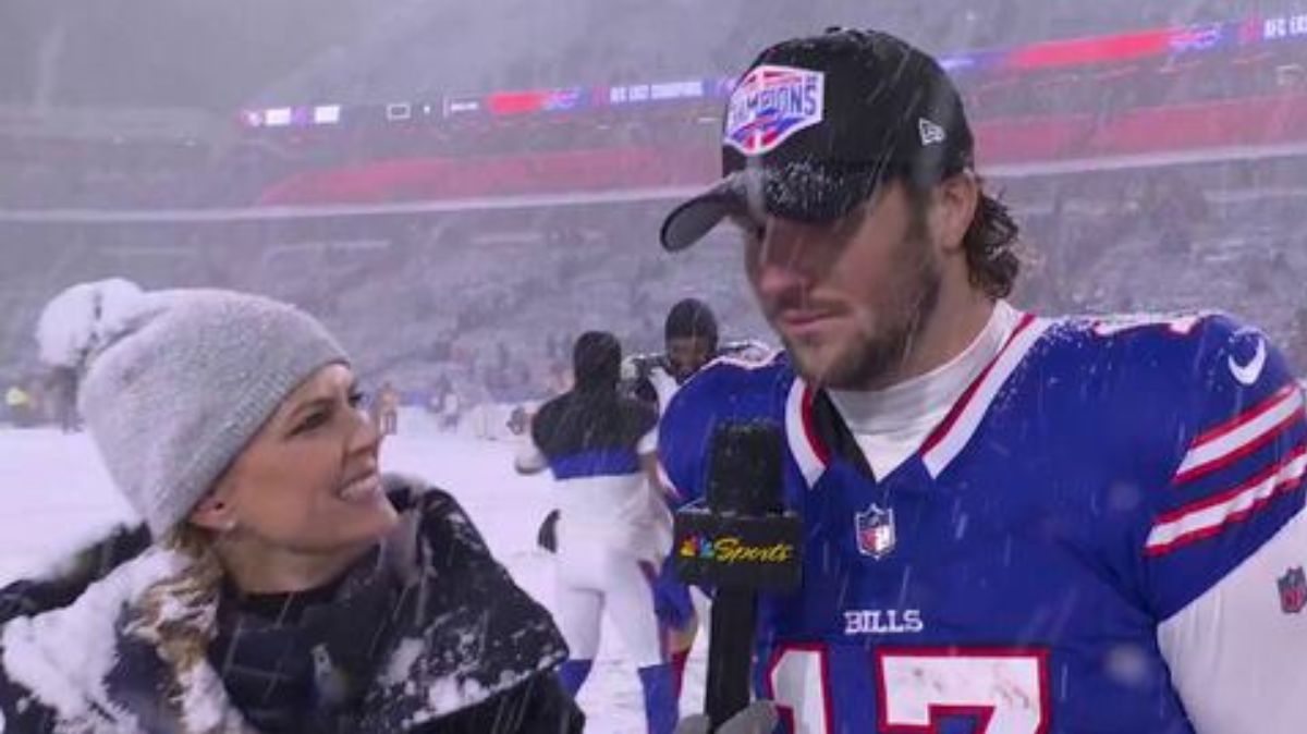 Josh Allen in the snow.