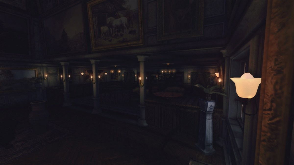 Amnesia: A Machine for Pigs, a gloomy VIctorian hallway. 