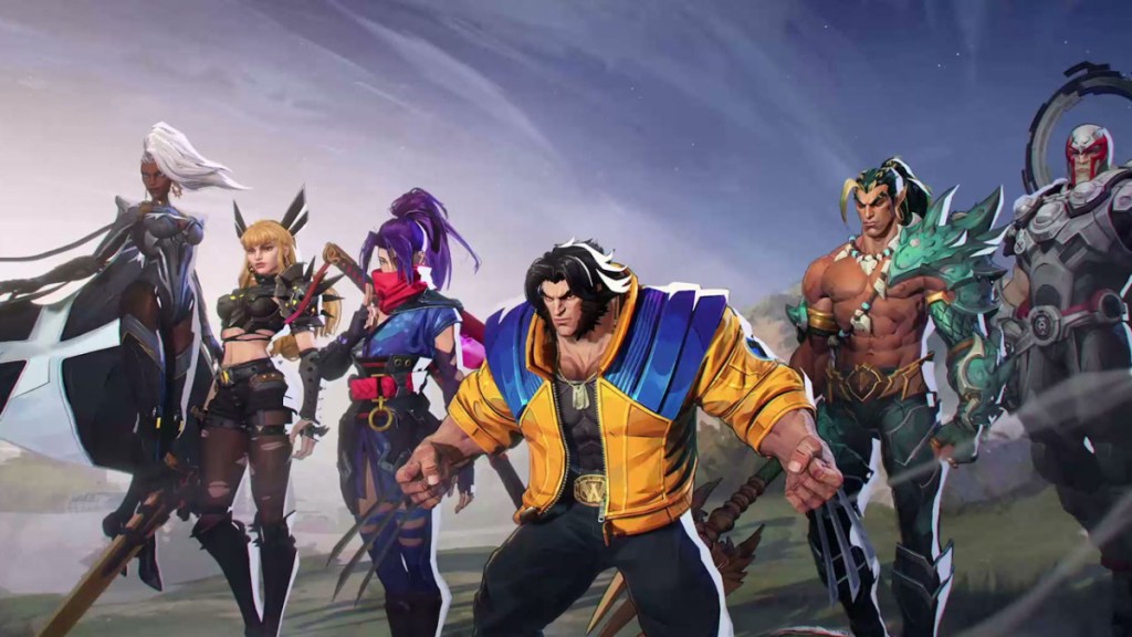 Marvel Rivals, the characters standing read to fight, with Wolverine in the middle as part of an article about how to play Season 1 early.