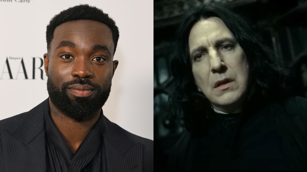 Paapa Essiedu and Alan Rickman as Snape from Harry Potter.