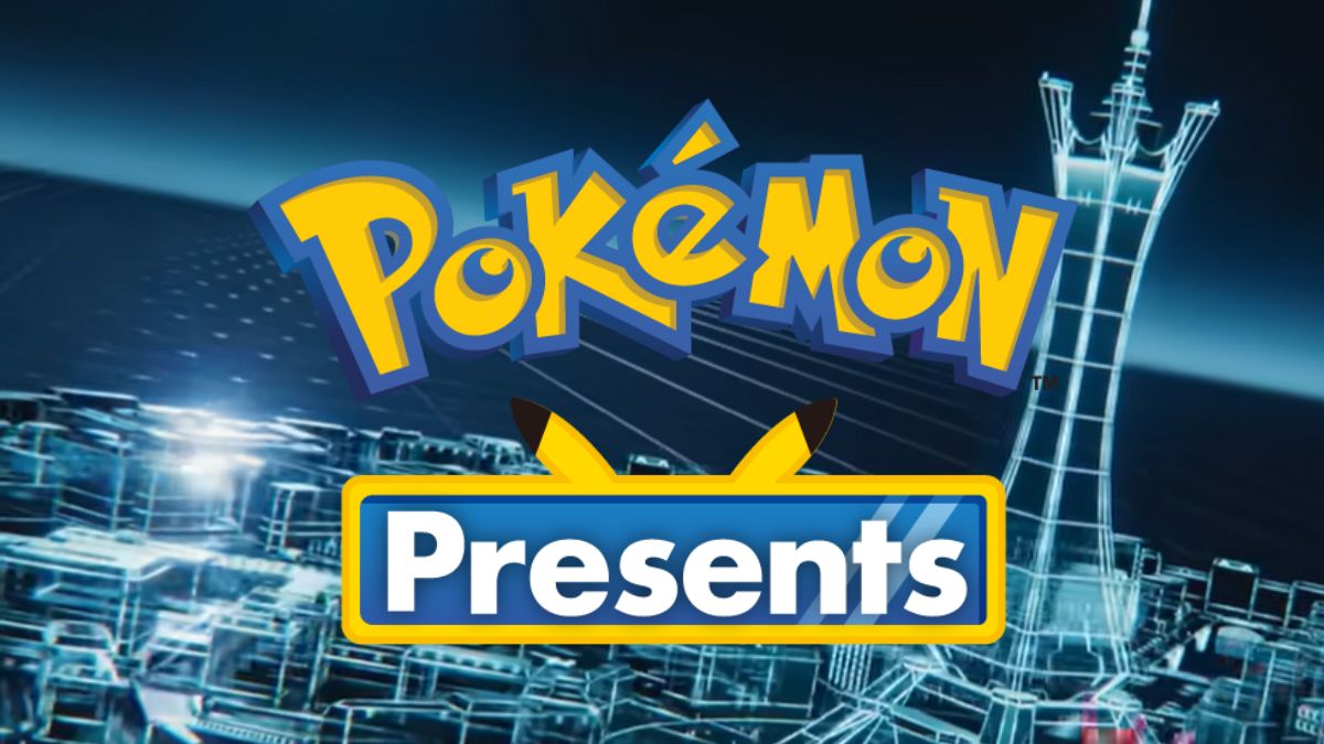 The Pokemon Presents logo superimposed over an image from the Pokemon Legends: Z-A Trailer