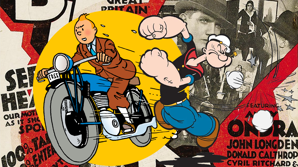 Tintin, Popeye, and Blackmail film poster.