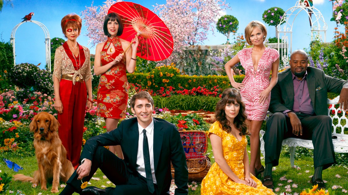 The cast of Pushing Daisies in a garden as part of an article about TV shows canceled too soon.