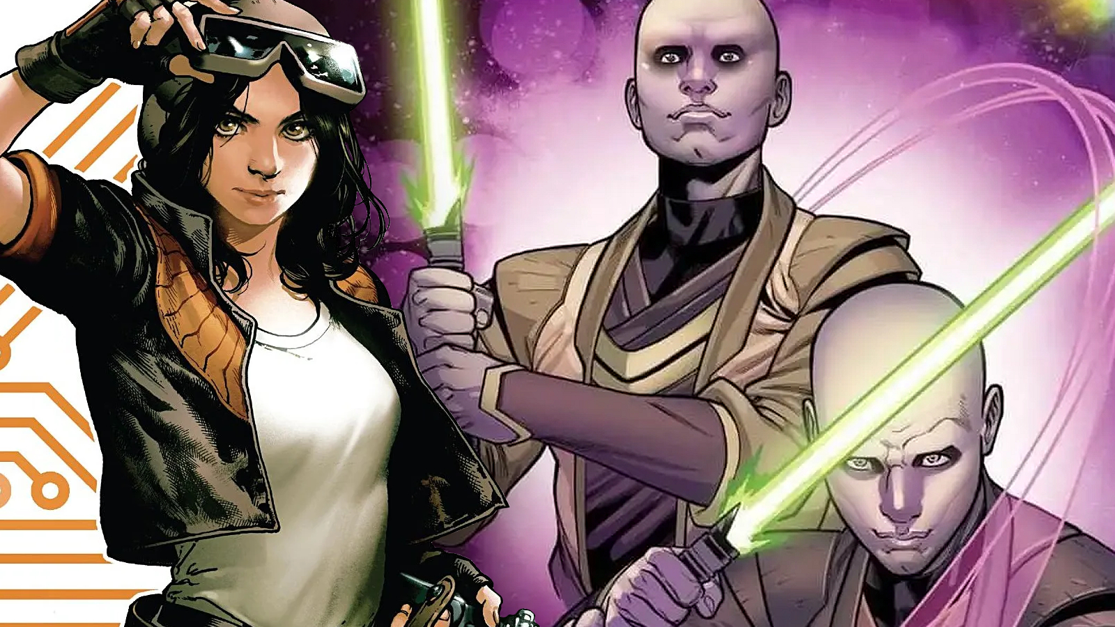 An Escapist custom header combining comics art of Stars Wars characters Doctor Aphra and Terec and Ceret