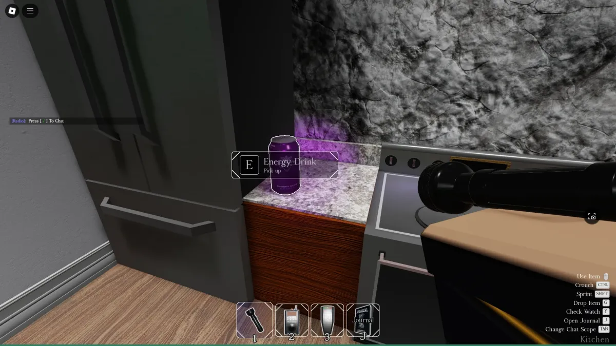 Energy Drink on a cupboard in Demonology Roblox experience