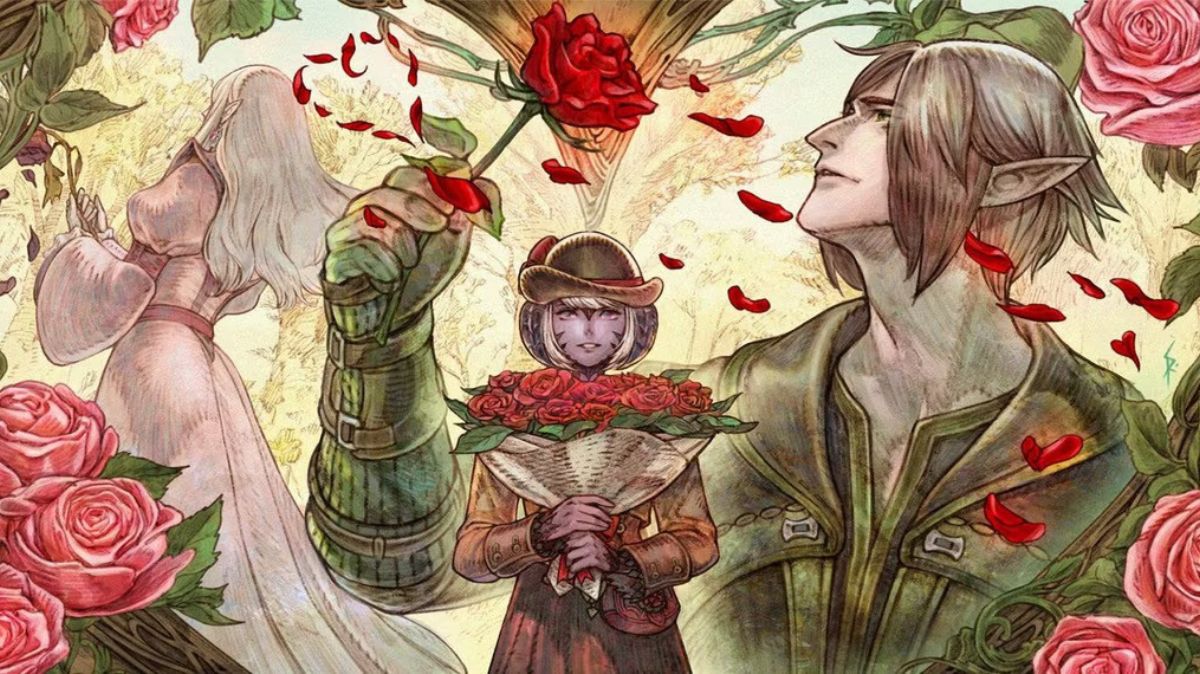 Art for the Valentine's Day event in Final Fantasy 14.