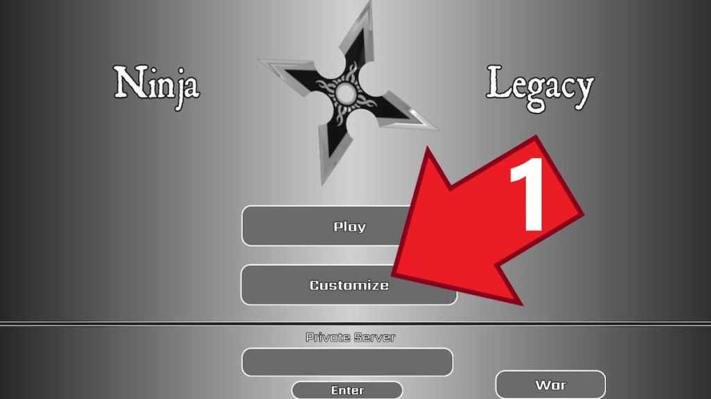 Ninja Legacy Customize button