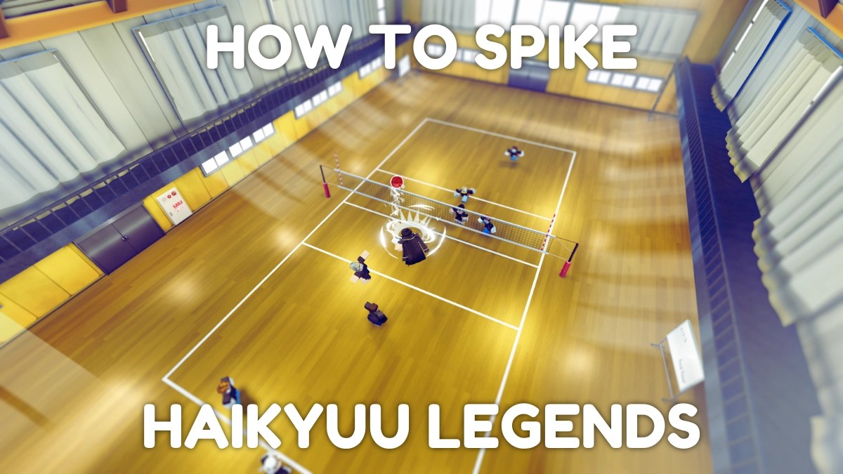 A player spiking like an ace in Haikyuu Legends