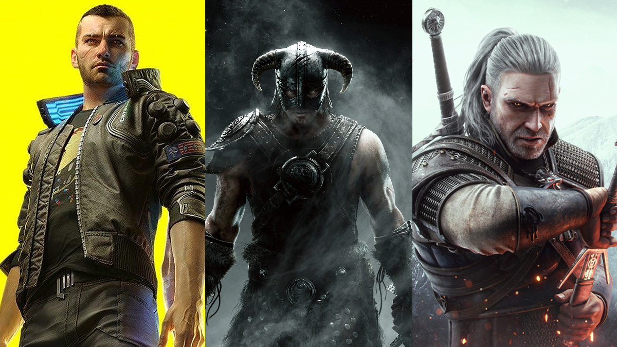 Protagonist of Cyberpunk 2077, Skyrim, and Witcher 3